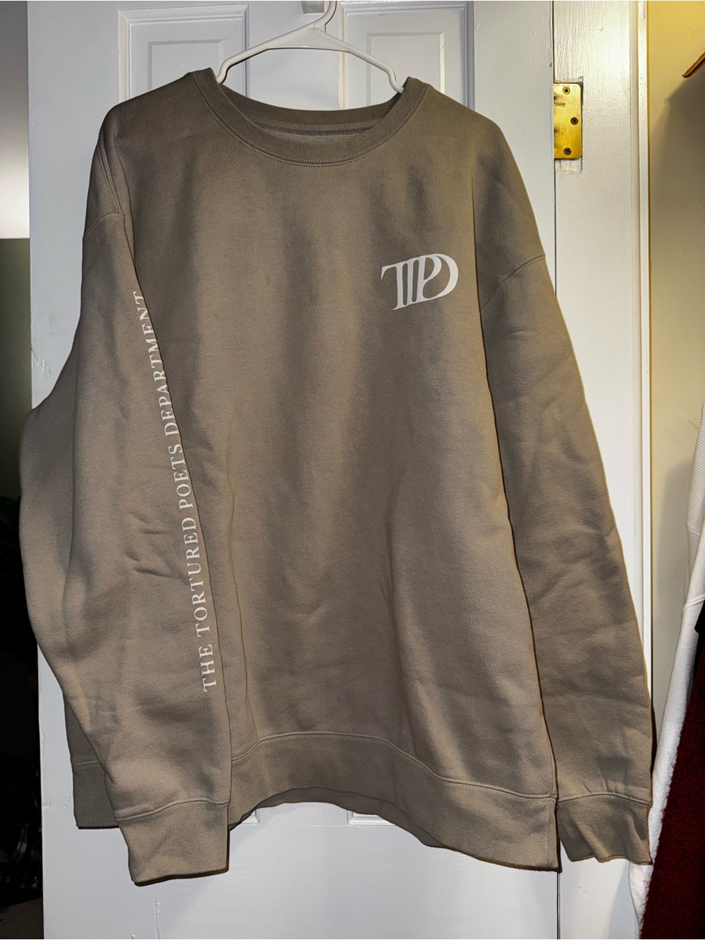 Taylor Swift - THE TORTURED POETS DEPARTMENT BEIGE CREWNECK